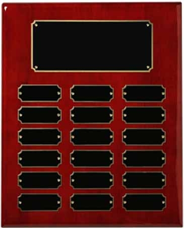 Rosewood Piano Finish Perpetual Plaque 10-1/2" x 13"