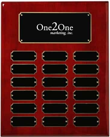 Rosewood Piano Finish Perpetual Plaque 10-1/2" x 13"
