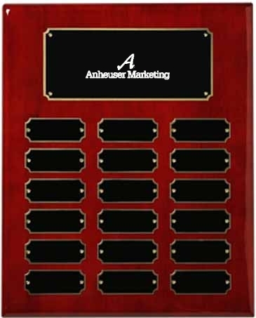 Rosewood Piano Finish Perpetual Plaque 10-1/2" x 13"