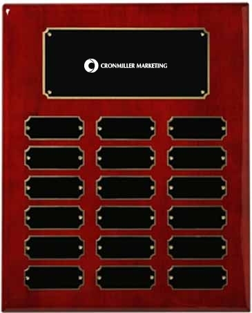 Rosewood Piano Finish Perpetual Plaque 10-1/2" x 13"