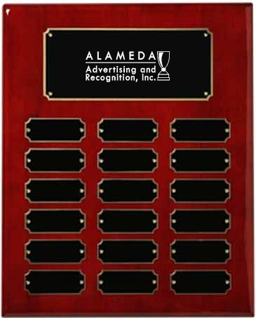 Rosewood Piano Finish Perpetual Plaque 10-1/2" x 13"