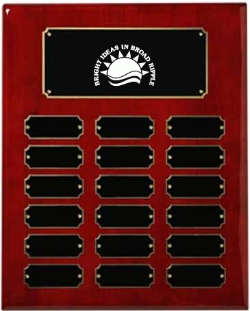 Rosewood Piano Finish Perpetual Plaque 10-1/2" x 13"