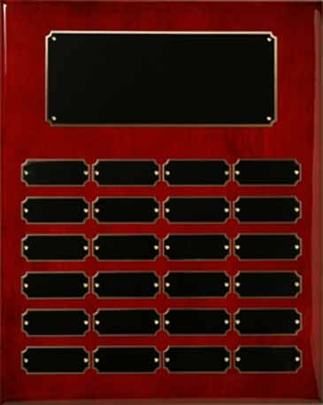 Rosewood Piano Finish Perpetual Plaque 12" x 15"