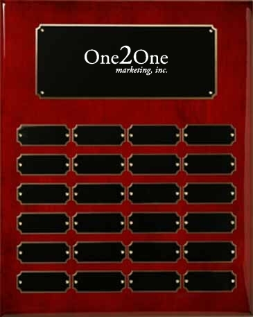 Rosewood Piano Finish Perpetual Plaque 12" x 15"