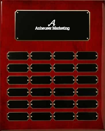 Rosewood Piano Finish Perpetual Plaque 12" x 15"