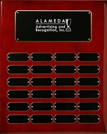 Rosewood Piano Finish Perpetual Plaque 12" x 15"