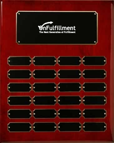 Rosewood Piano Finish Perpetual Plaque 12" x 15"