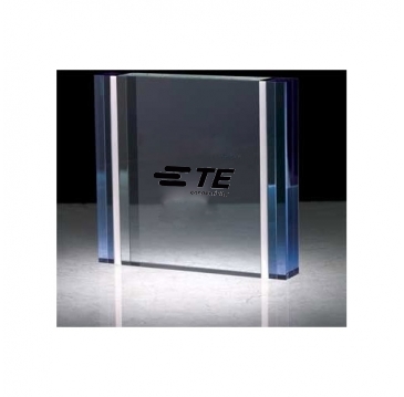 Cosenza III Blue & Aluminum Edged Rectangle