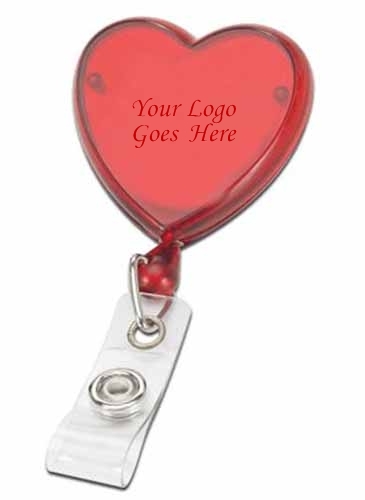 Heart Shaped Retractable Badge Ree Holder