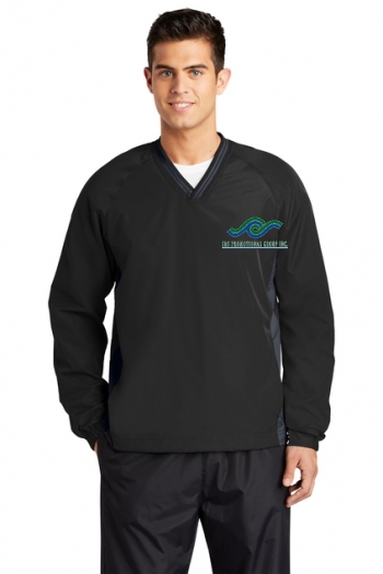 Sport-Tek® Tipped V-Neck Raglan Wind Shirt