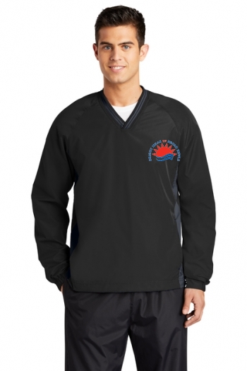 Sport-Tek® Tipped V-Neck Raglan Wind Shirt