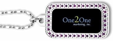 Standard Bling Dog Tag Key Tag