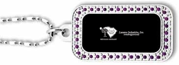Standard Bling Dog Tag Key Tag