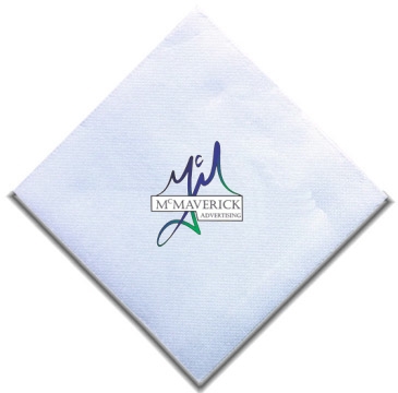 5"x5" White Lasting Impressions Beverage Napkins