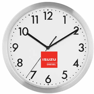 12" Slim Metal Wall Clock"