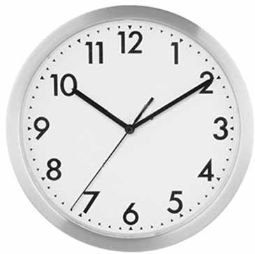 12" Slim Metal Wall Clock"