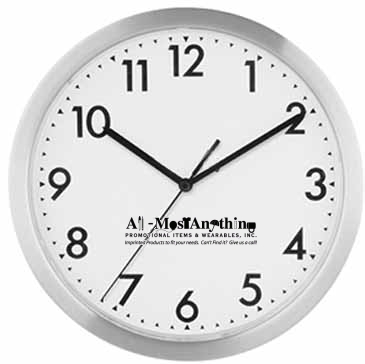 12" Slim Metal Wall Clock"