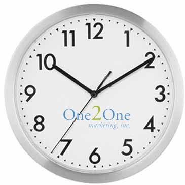 12" Slim Metal Wall Clock"