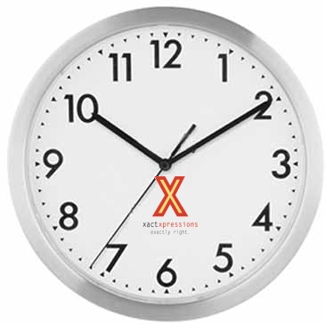 12" Slim Metal Wall Clock"