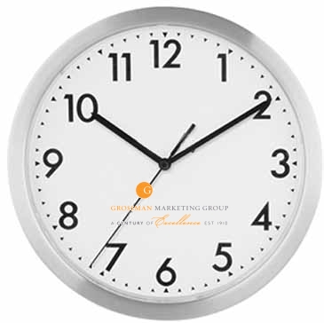 12" Slim Metal Wall Clock"