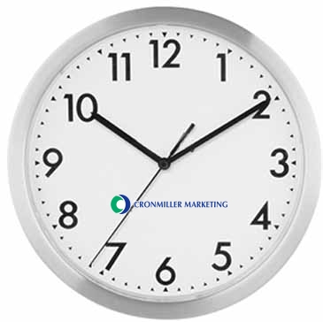 12" Slim Metal Wall Clock"