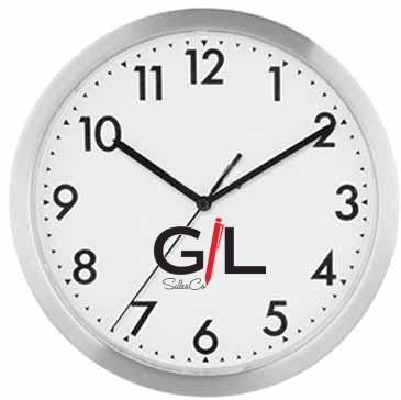12" Slim Metal Wall Clock"