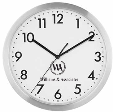 12" Slim Metal Wall Clock"