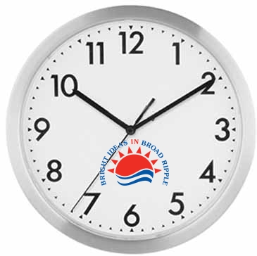 12" Slim Metal Wall Clock"