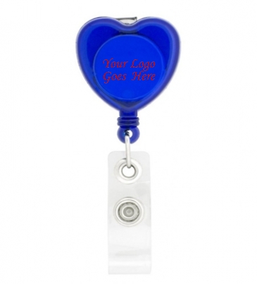 Heart-Shaped Retractable Badge Holder