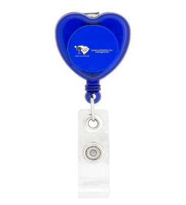 Heart-Shaped Retractable Badge Holder