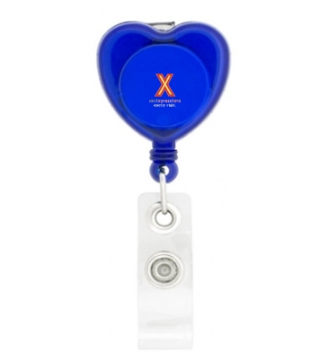 Heart-Shaped Retractable Badge Holder