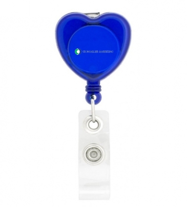 Heart-Shaped Retractable Badge Holder