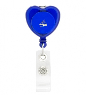 Heart-Shaped Retractable Badge Holder