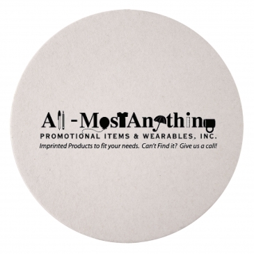 40 PT 3.5” High Density Pulp Board Coasters Round