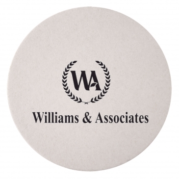 40 PT 3.5” High Density Pulp Board Coasters Round