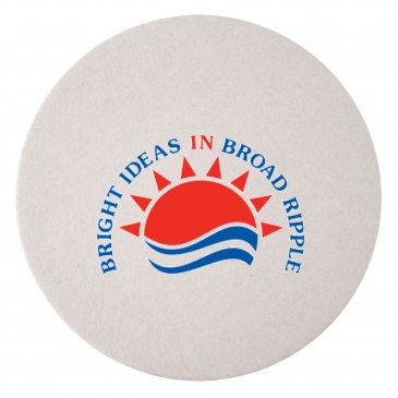 40 PT 3.5” High Density Pulp Board Coasters Round