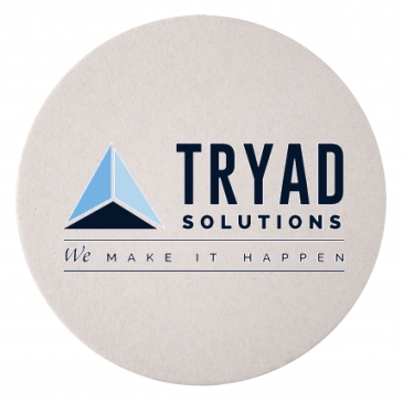 40 PT 3.5” High Density Pulp Board Coasters Round