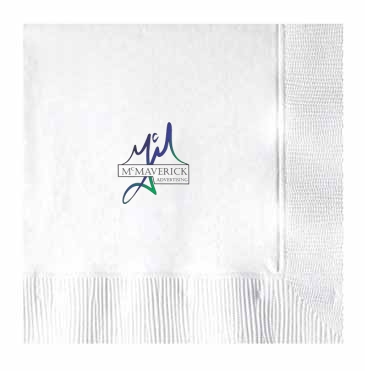 White 3-ply Beverage Napkins