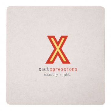 60 PT 3.5” High Density Pulp Board Coasters Square