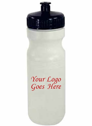 22 Oz. Bike Bottle, White W/push-pull Lid