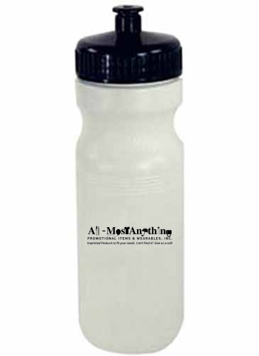 22 Oz. Bike Bottle, White W/push-pull Lid