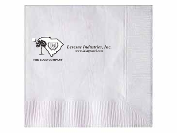 White 1-ply Beverage Napkins