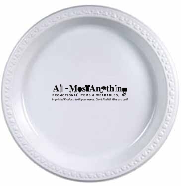 9" White Plastic Plates