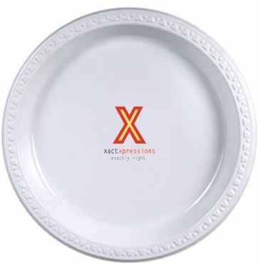 9" White Plastic Plates