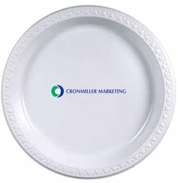 9" White Plastic Plates