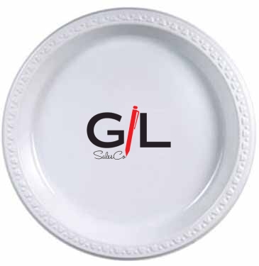 9" White Plastic Plates