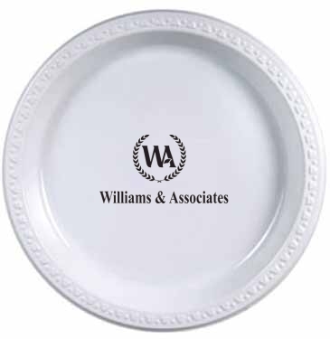 9" White Plastic Plates