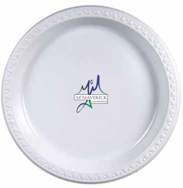 9" White Plastic Plates