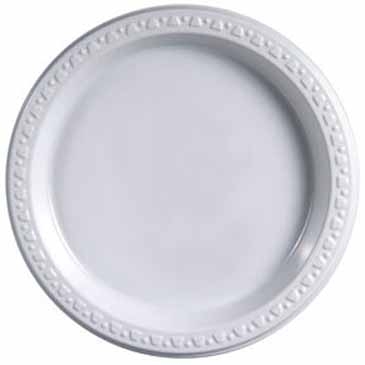 7" White Plastic Plates