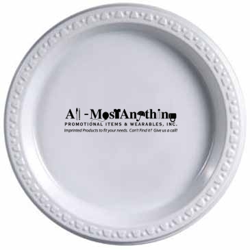 7" White Plastic Plates